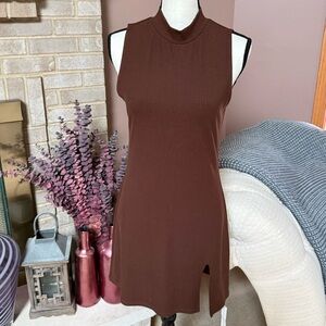 REFORMATION Skylar Mini Dress - Chocolate Brown